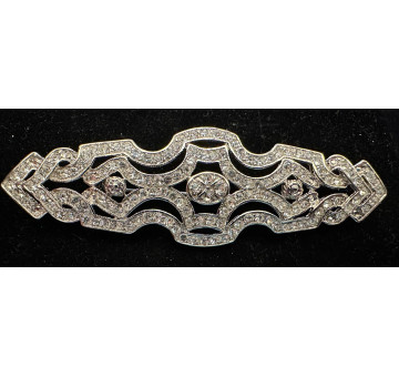 Broche mantilla rodio