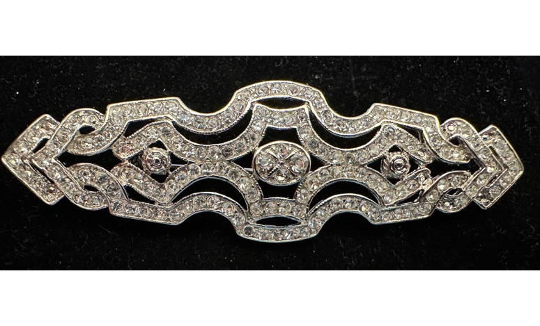 Broche mantilla rodio