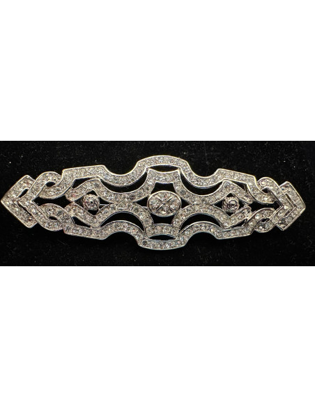 Broche mantilla rodio