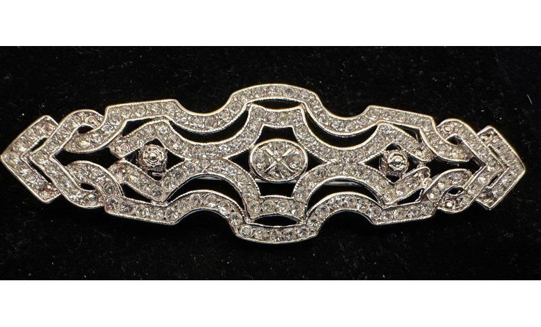 Broche mantilla rodio