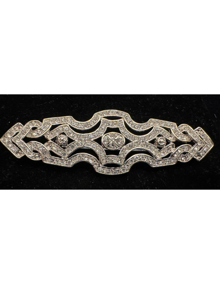 Broche mantilla rodio