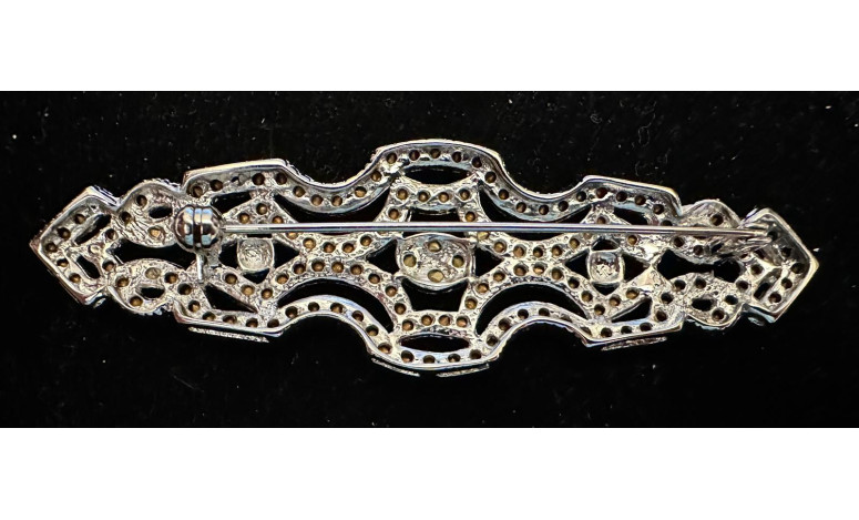 Broche mantilla rodio