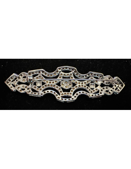 Broche mantilla rodio