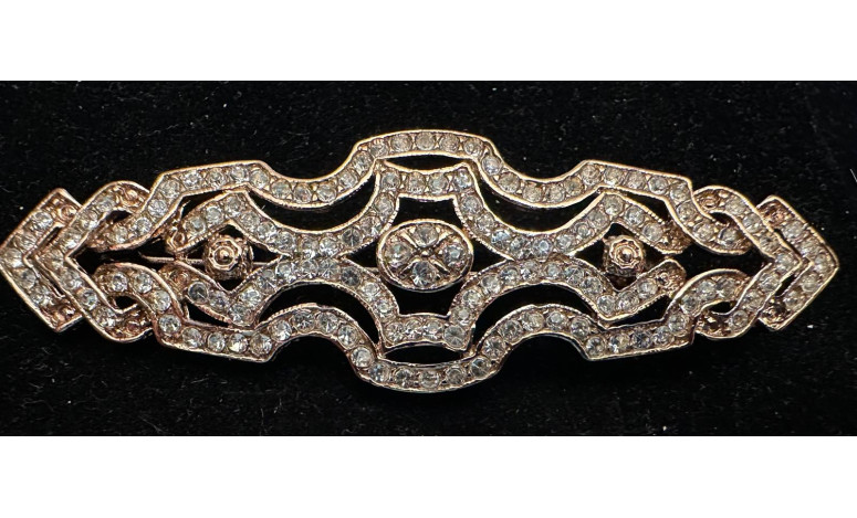 Broche mantilla rodio
