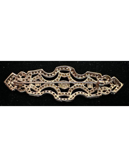 Broche mantilla rodio