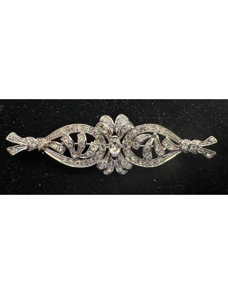 Broche mantilla rodio