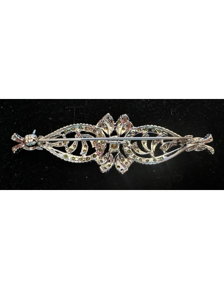 Broche mantilla rodio