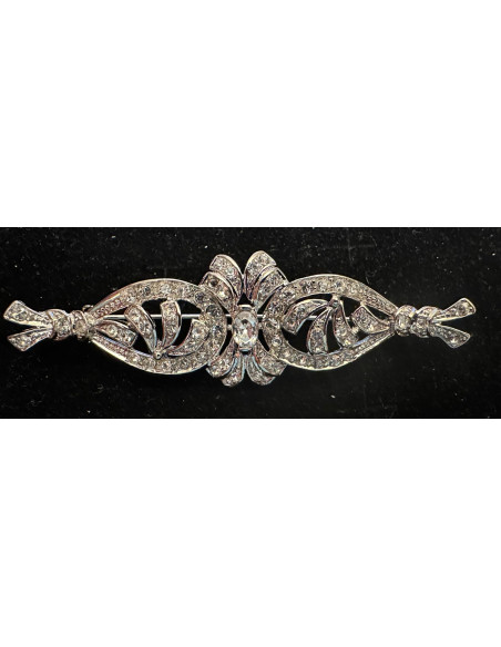 Broche mantilla rodio