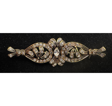 Broche mantilla rodio