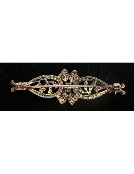 Broche mantilla rodio