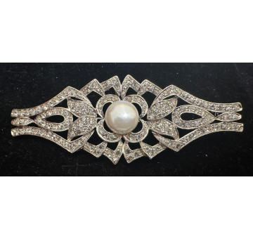 Broche mantilla rodio