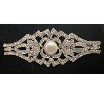 Broche mantilla rodio 2