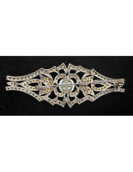 Broche mantilla rodio