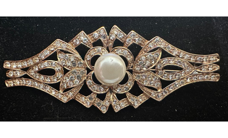 Broche mantilla rodio
