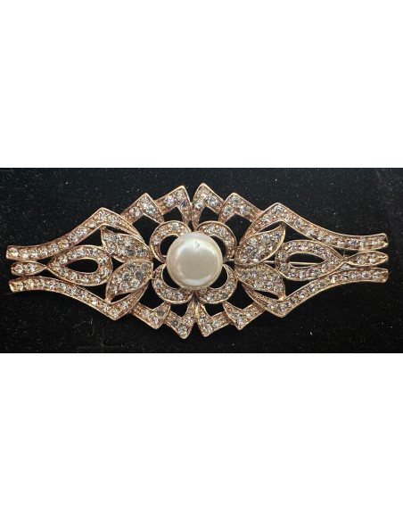 Broche mantilla rodio