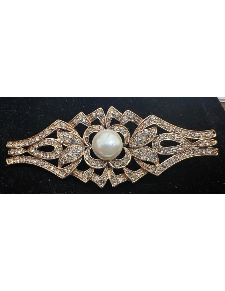 Broche mantilla rodio
