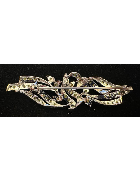 Broche mantilla rodio
