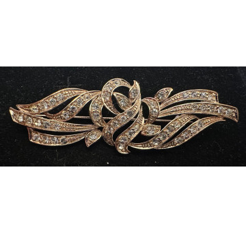 Broche mantilla rodio