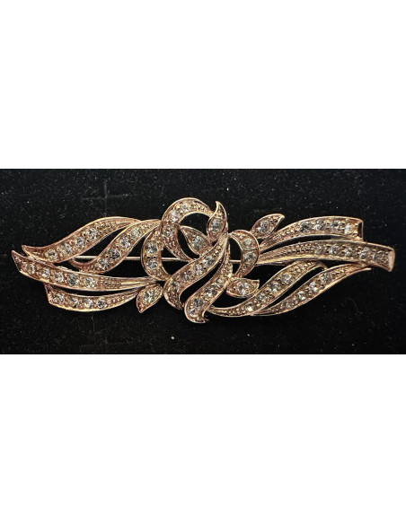 Broche mantilla rodio