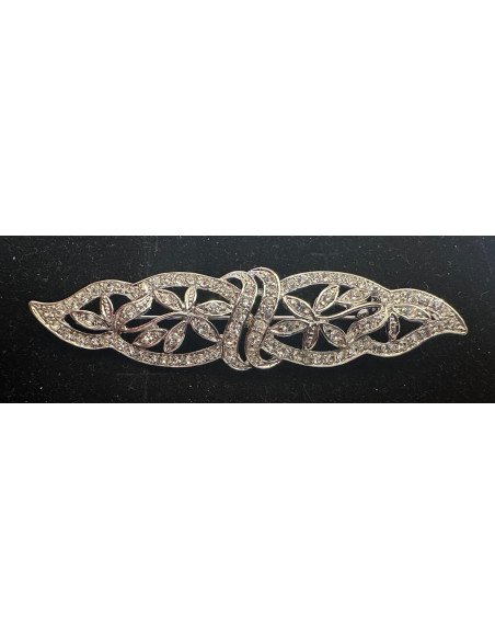 Broche mantilla rodio