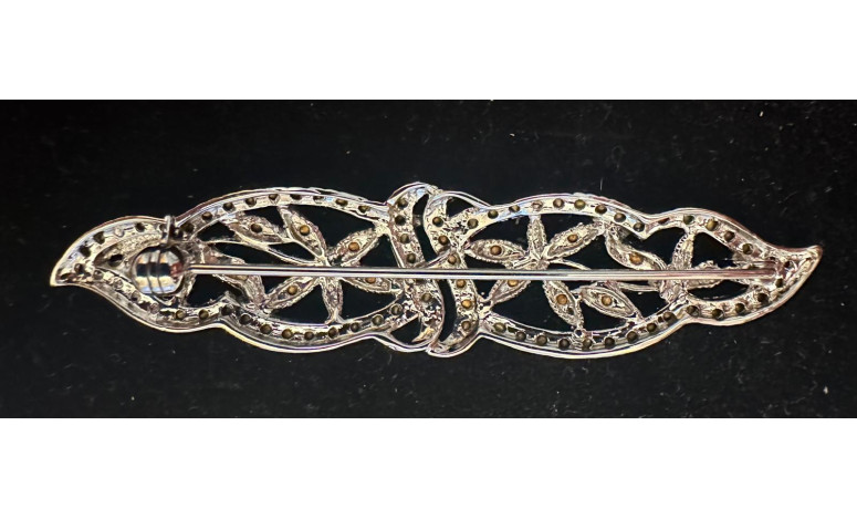 Broche mantilla rodio