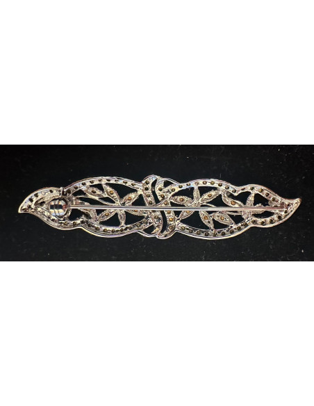 Broche mantilla rodio