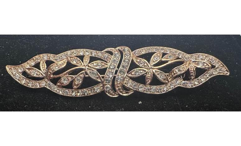Broche mantilla rodio