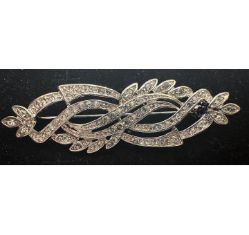 Broche mantilla rodio