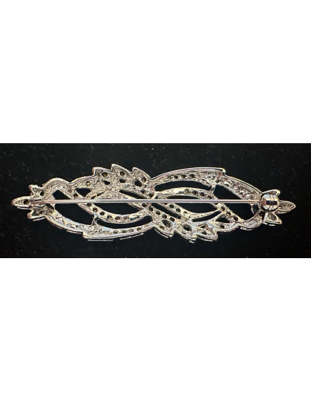 Broche mantilla rodio