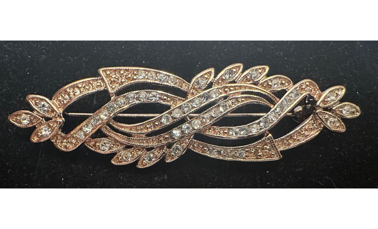 Broche mantilla rodio