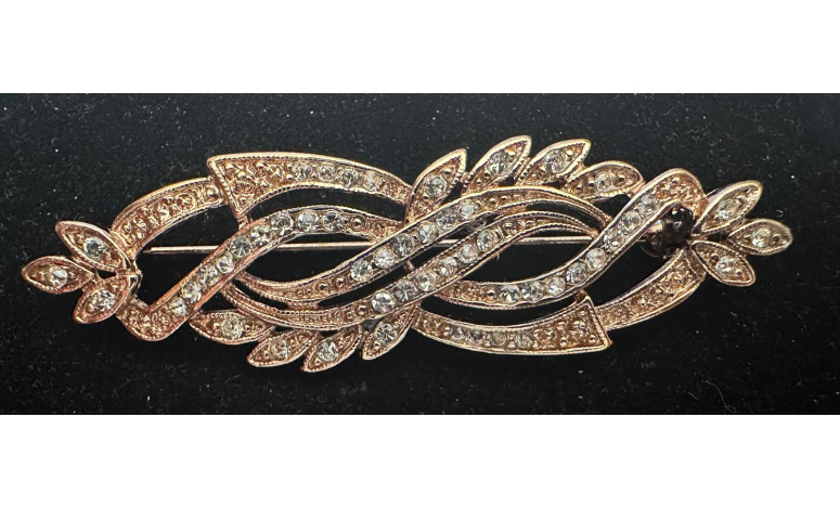 Broche mantilla rodio