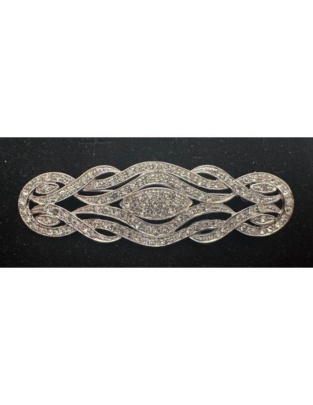 Broche mantilla rodio