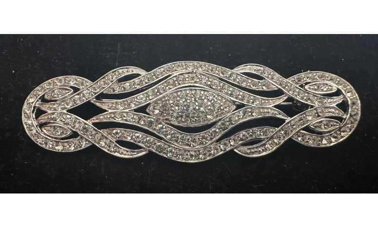 Broche mantilla rodio