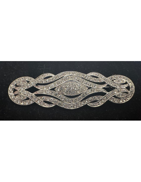 Broche mantilla rodio