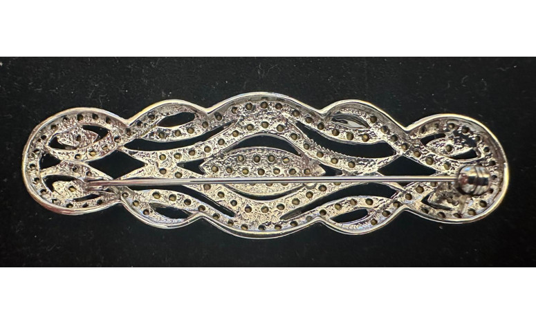 Broche mantilla rodio