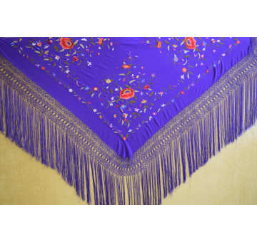 Mantón mano seda 140cm 2