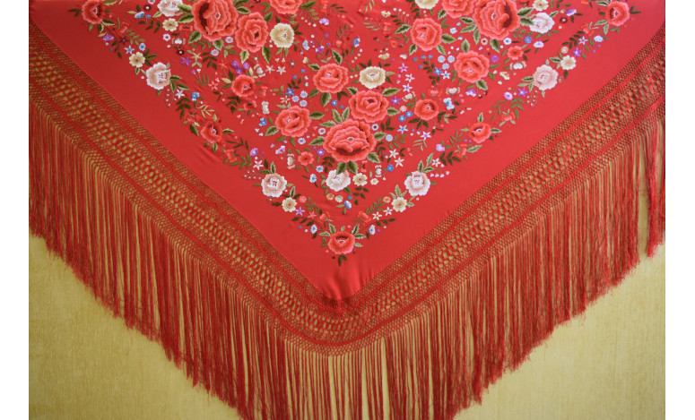 Mantón mano seda 140cm