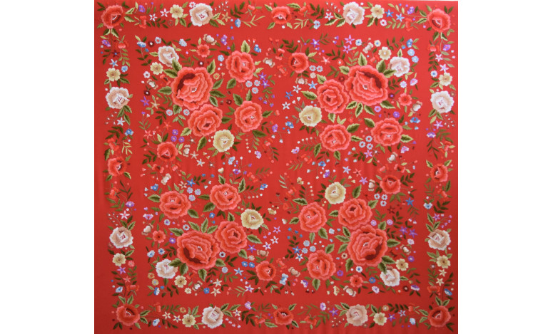 Mantón mano seda 140cm