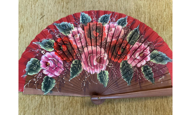 Abanico rosas