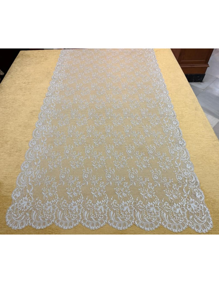 Mantilla máquina color perla 100*220
