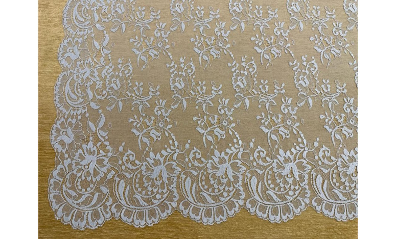Mantilla máquina color perla 100*220
