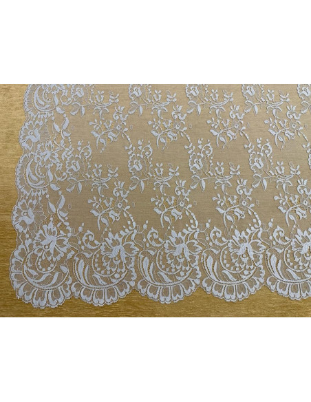 Mantilla máquina color perla 100*220