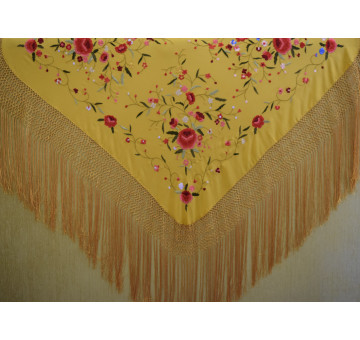 Mantón mano seda 115cm 2