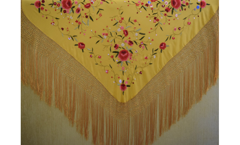 Mantón mano seda 115cm