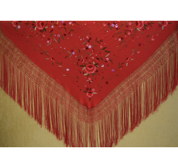Mantón mano seda 115cm 2