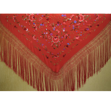 Mantón mano seda 115cm 2