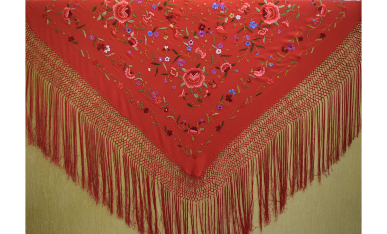 Mantón mano seda 115cm
