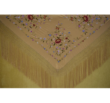 Mantón mano seda 140cm 2