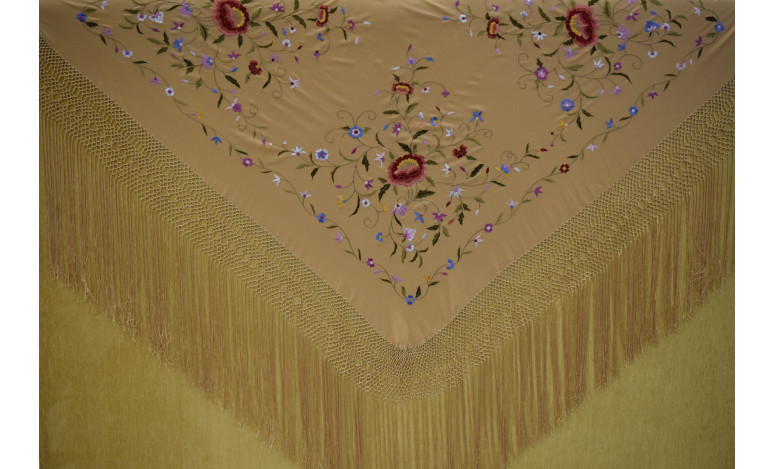 Mantón mano seda 140cm