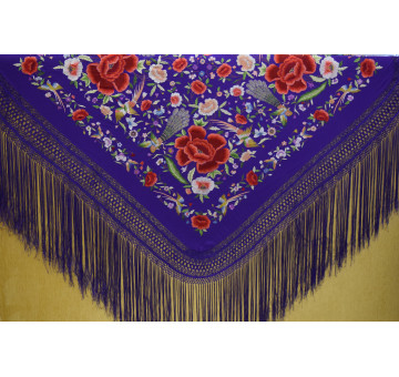 Mantón mano seda 140cm 2